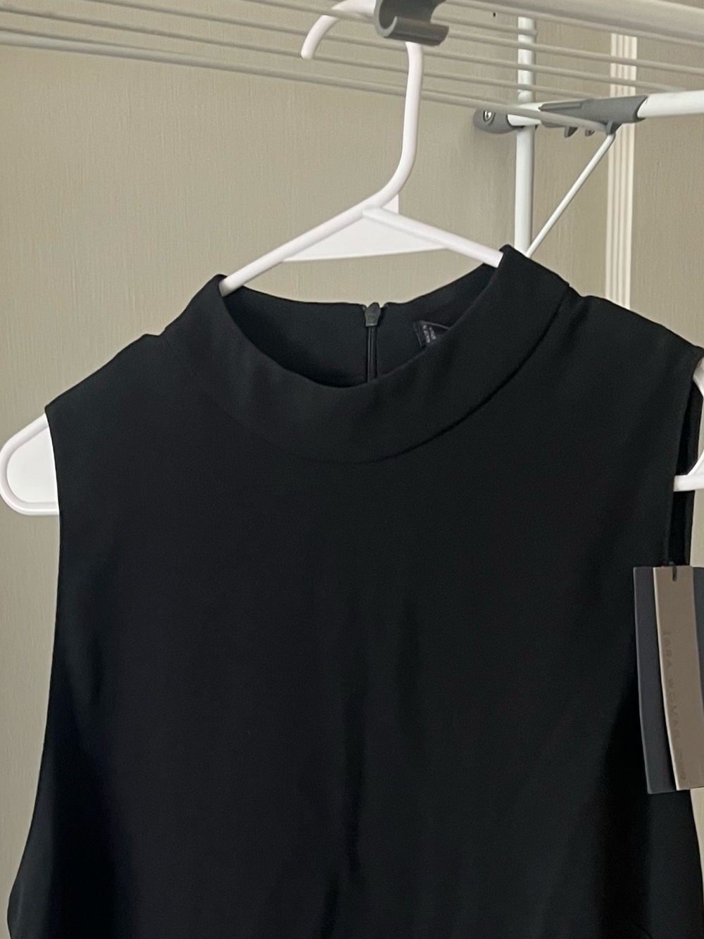 Zara - NWT Black Sleeveless Mock-Neck Dress with Tag - Picture 2 of 5